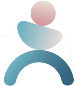 Abstract Image of human in shapes. Statistics of employee wellness at work - Mindletic website