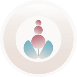 Abstract image of shapes as a flower. Mindletic website, mental health gym.