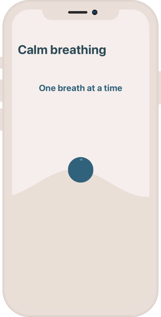 Mindletic mental gym app, breathing exercise printscreen