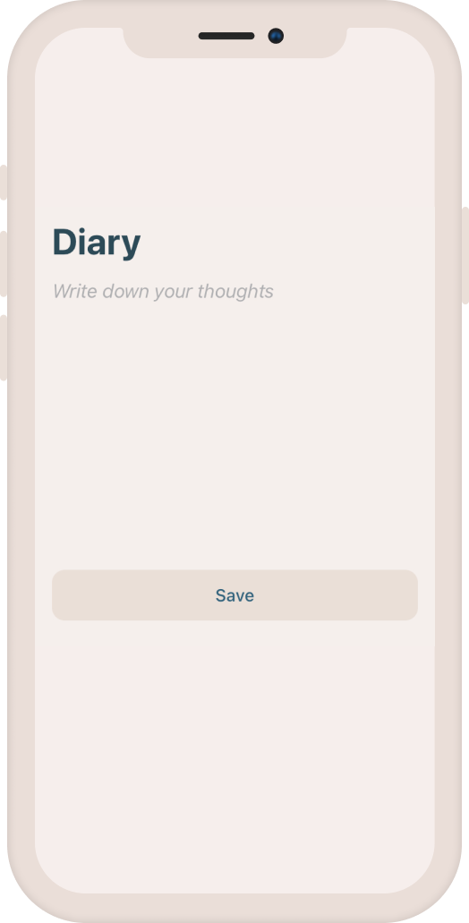 Mindletic mental gym app, diary printscreen