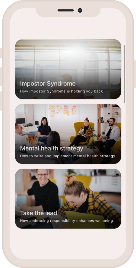 Mindletic mental gym app, past events printscreen