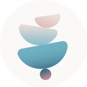 Abstract image of shapes in balance. Mindletic website, mental health gym.