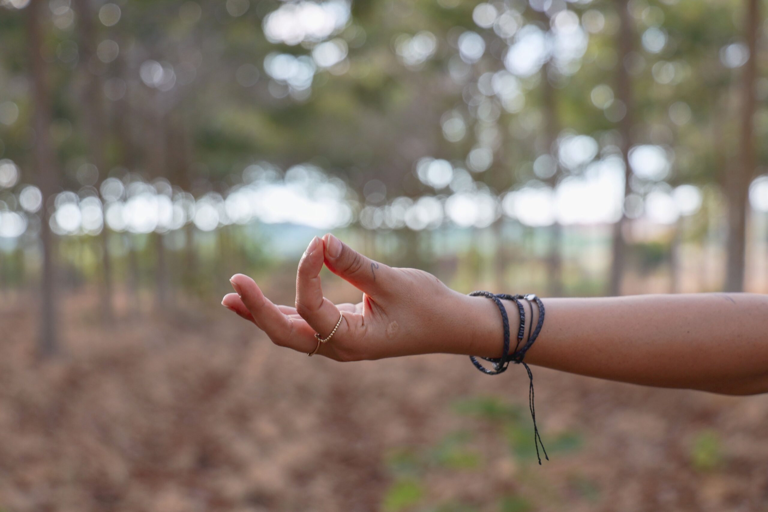 Hand image in meditation pose with nature background. Mindletic Blog